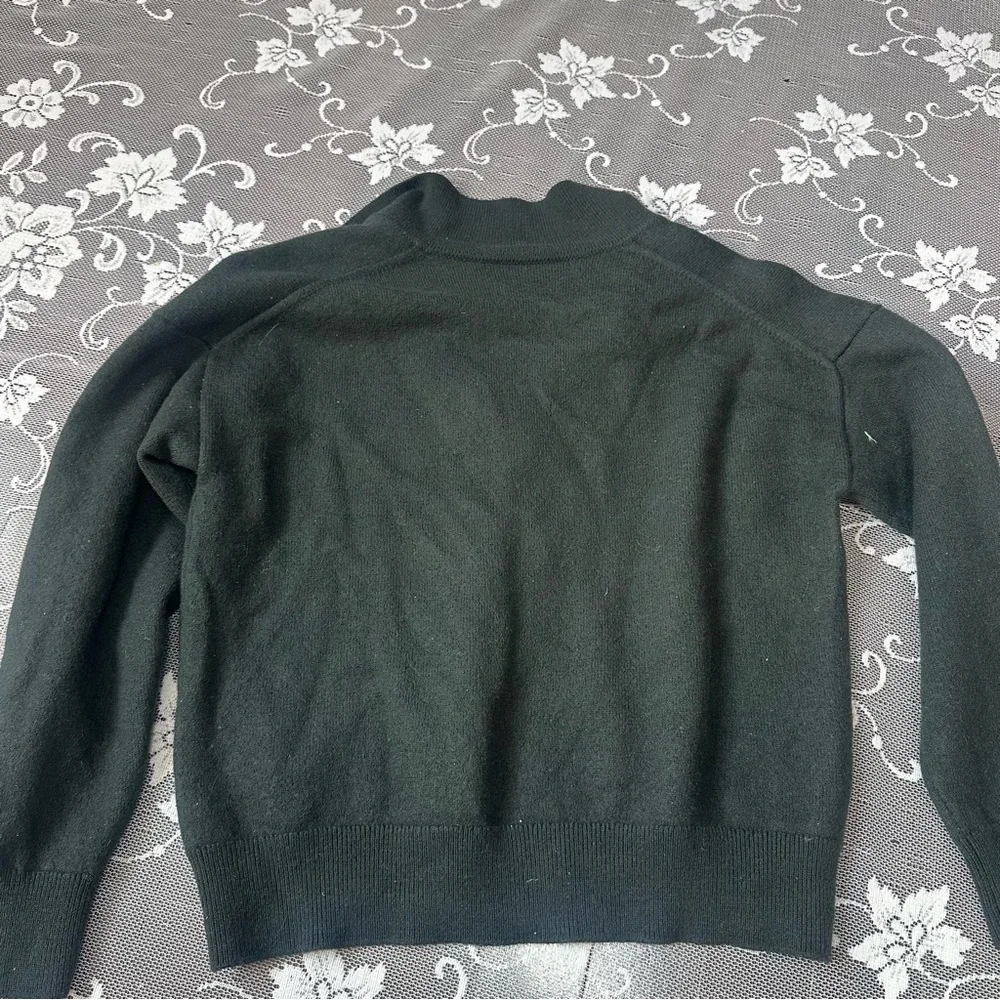 Aritzia Wilfred Clara Merino Wool Polo Sweater in Green Sz Med - Picture 3 of 7